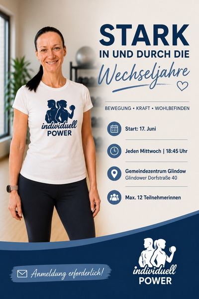 NEU IN GLINDOW - "individuell power" - Kurs für Frauen ab 40