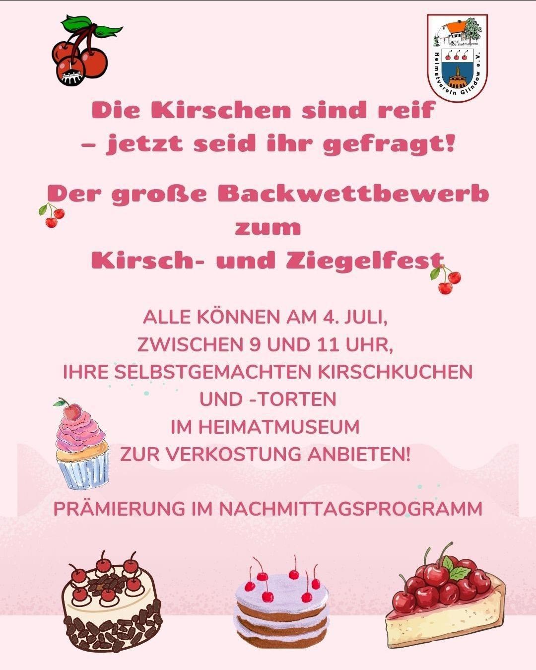 Backwettbewerb beim Kirsch- und Ziegelfest vom Heimatverein