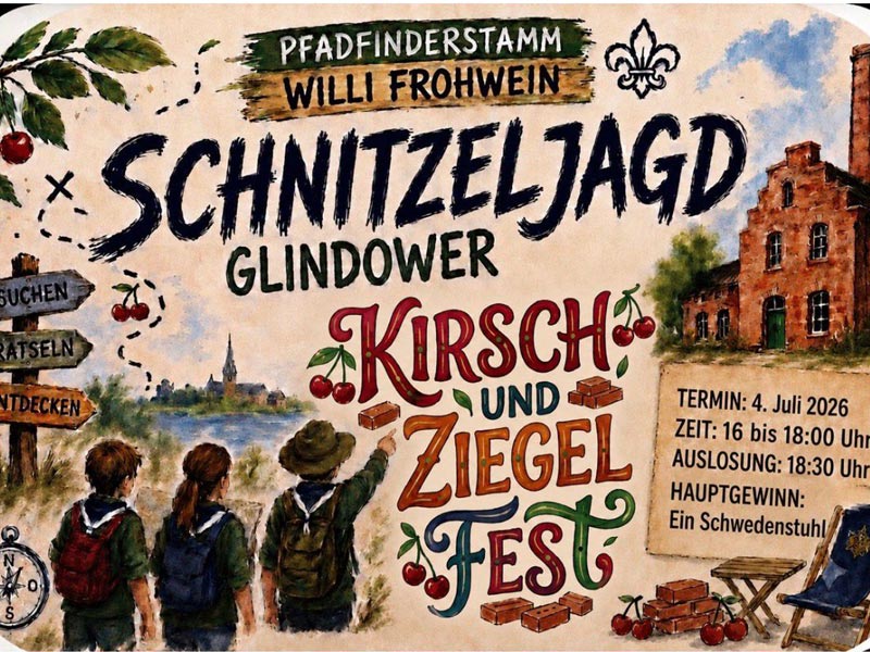 Pfadfinderstamm Willi Frohwein: Schnitzeljagd  zum Kirsch- und Ziegelfest